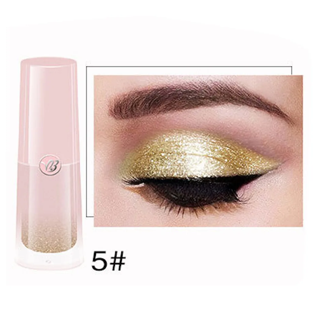 05 Vibely 5 мл 12 цветов Металлические Блестящие дымчатые жидкие тени для век водонепроницаемые Dimond блестящие тени для век женские косметические инструменты 19L0715 - Цвет: 05