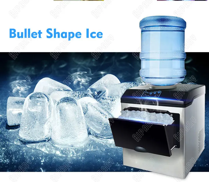 HZB25 electric bullet ice maker 25KG/24H portable ice making machine countertop ice machine silent automatic ice machine