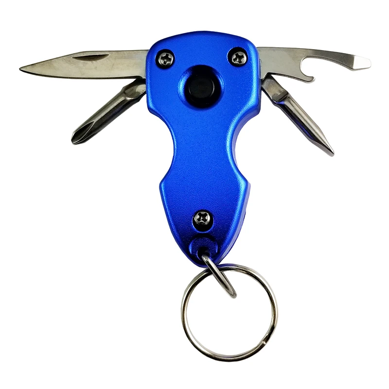 

4-in-1 Multitool Outdoor Multi Purpose Pocket Knife Bottle Opener Screwdriver LED Light EDC Tool Set