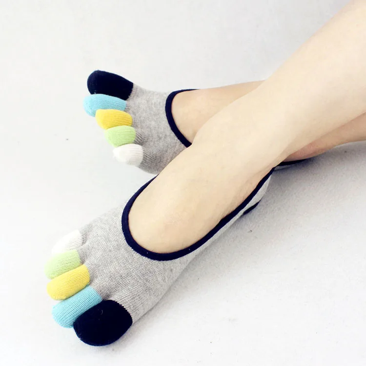 5 пар Пять пальцев пальцы хлопковые носки милые следы милые девушки низкие носки для Для женщин
