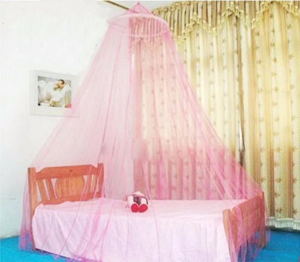 

Elegant Round Lace Insect Bed Canopy Netting Curtain Dome Polyester Bedding Mosquito Net Home Furniture