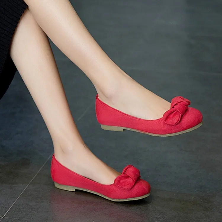 

Big Size 11 12 ladies high heels women shoes woman pumps Recreational round-headed butterfly-knotted single-shoe woman