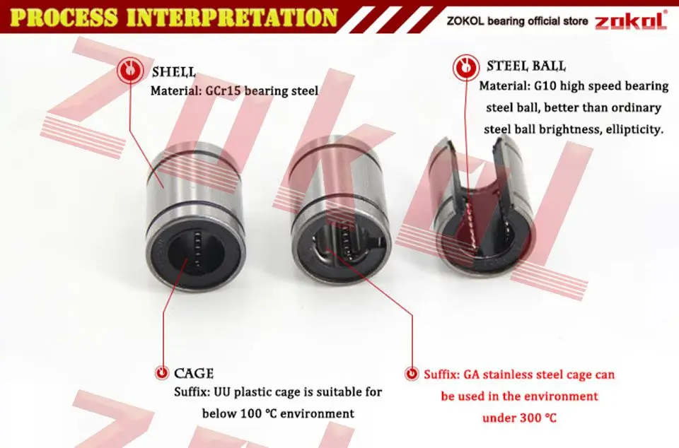 Zokol подшипник lm35lga. Сталь клетке. Удлиненный Тип подшипников линейного перемещения 35*52*135 мм
