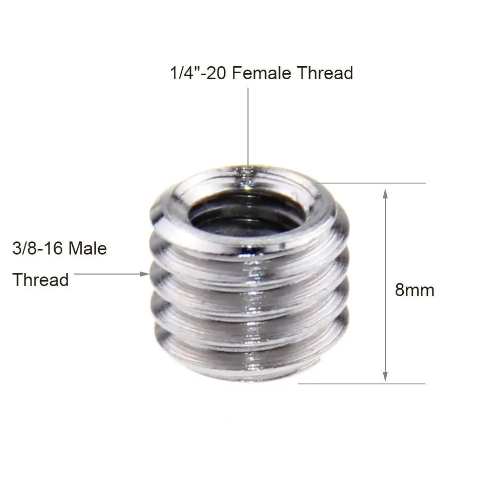10pcs 14 Female to 38 Male Screw Adapter Threaded For Digital Camera Tripod Monopod and Quick Release Plate  (3)