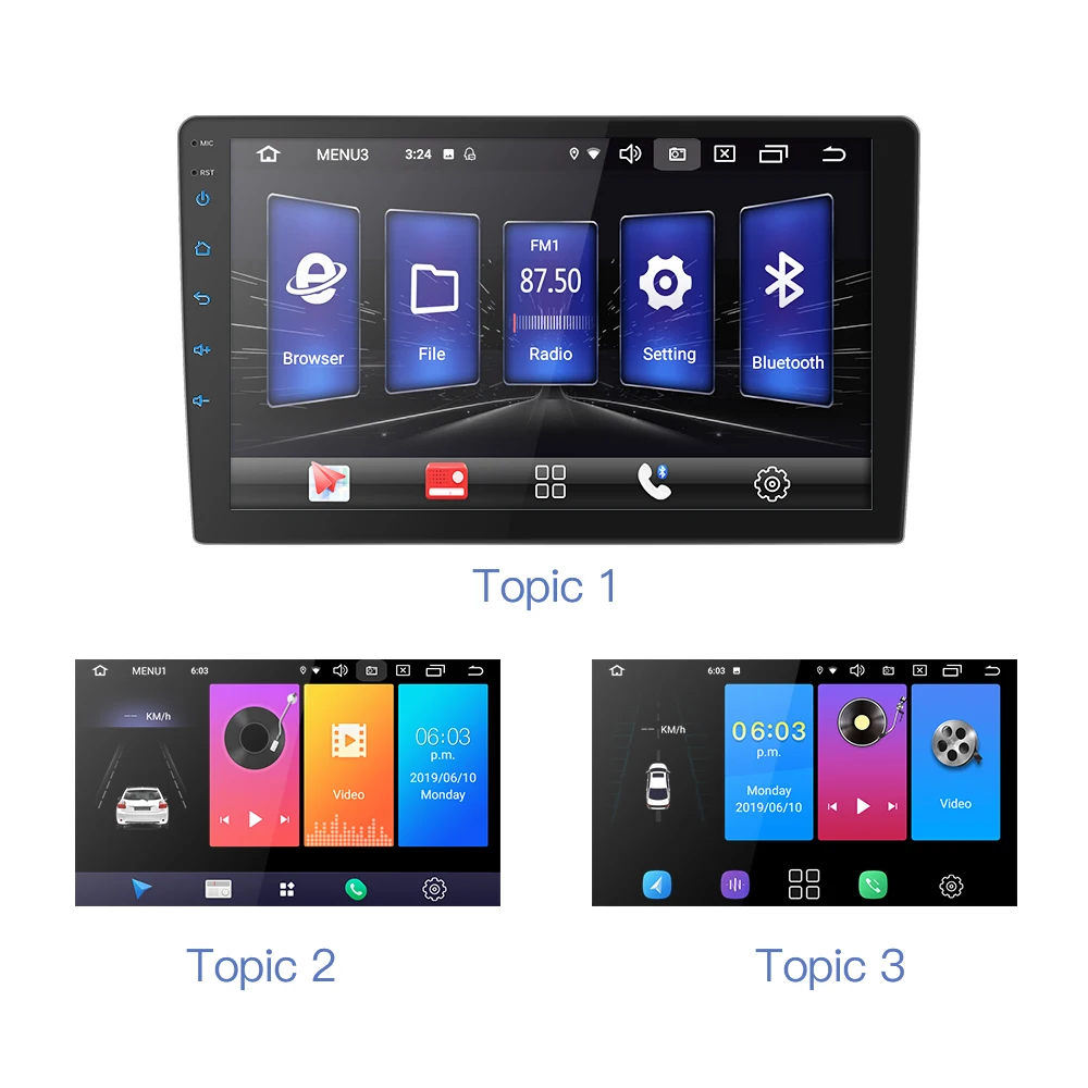  9'/10' Android 9.0 2 din Car Radio android car radio DSP 2.5D IPS Screen GPS NAVIGATION WIFI Blueto