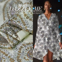 100 см* 140 см этнические Пейсли материал хлопок шелк Шармез Атласная Ткань