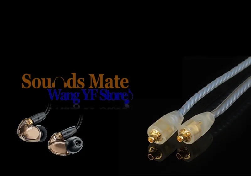 Silver Plated 6N OFC Hifi Cable For Shure SE215 SE315 SE425 SE535 SE846 In Ear Headphone 4 Color Select