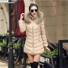 Tyjtjy Vestidos Мода 2017 г. зимняя куртка женская парка косой молнией с капюшоном длинные женские зимние куртки и пальто Mujer S-4XL
