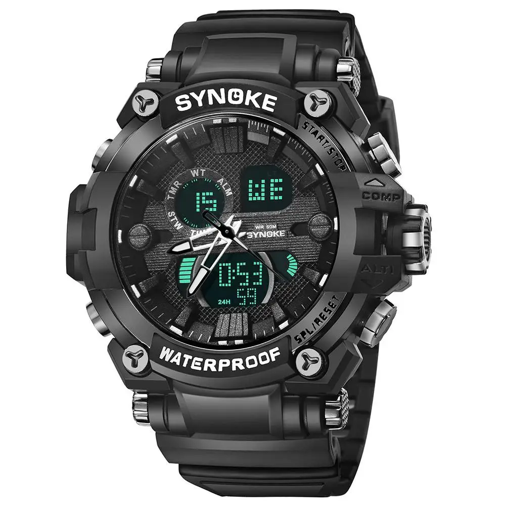 

Men Sports Electronic Quartz Watches Digital LED Military Analog Watch Men Fashion Casual Date Outdoors Wrist Watch