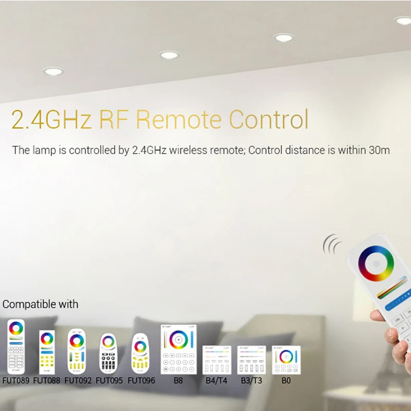 Новый MiBOXER Smart 9 Вт RGB + CCT Светодиодный точечный светильник AC220V встраиваемый