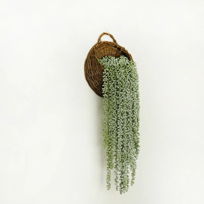 Искусственный цветок суккулент ротанг Настоящее касание кактус домашнее украшение настенный зеленый растение Моделирование цветок лоза