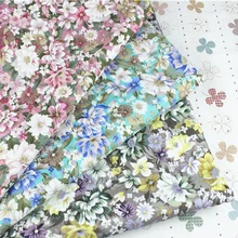 Изящные 50x145 см 3 цвета цветущие подсолнухи ситец поплина Ткань цветочный Ткань для квилтинга постельные принадлежности ткань DIY Вышивание