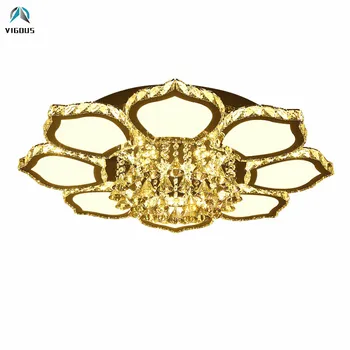 

Modern Lustre Dimmable Led Chandelier K9 Crystal Acrylic Luminarias Ceiling Chandelier Remote Control Acrylic Lighting Fixtures