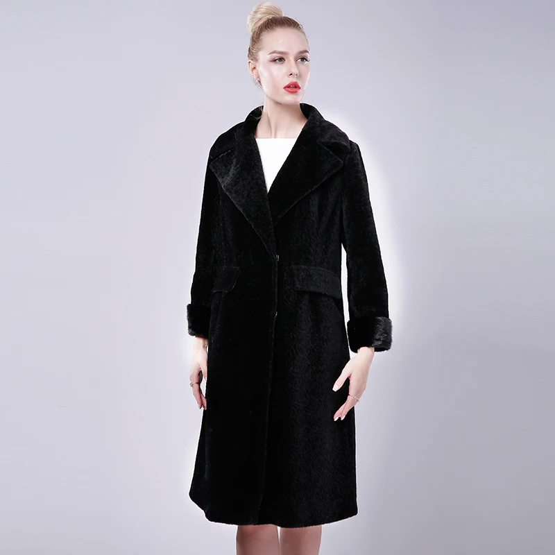 Réel De Manteaux Laine Noir Mouton Femmes Vison Peau Moutons Gilet Fourrure Russe Avec Vestes 100 En Naturel Femelle Manteau qXdx7XH