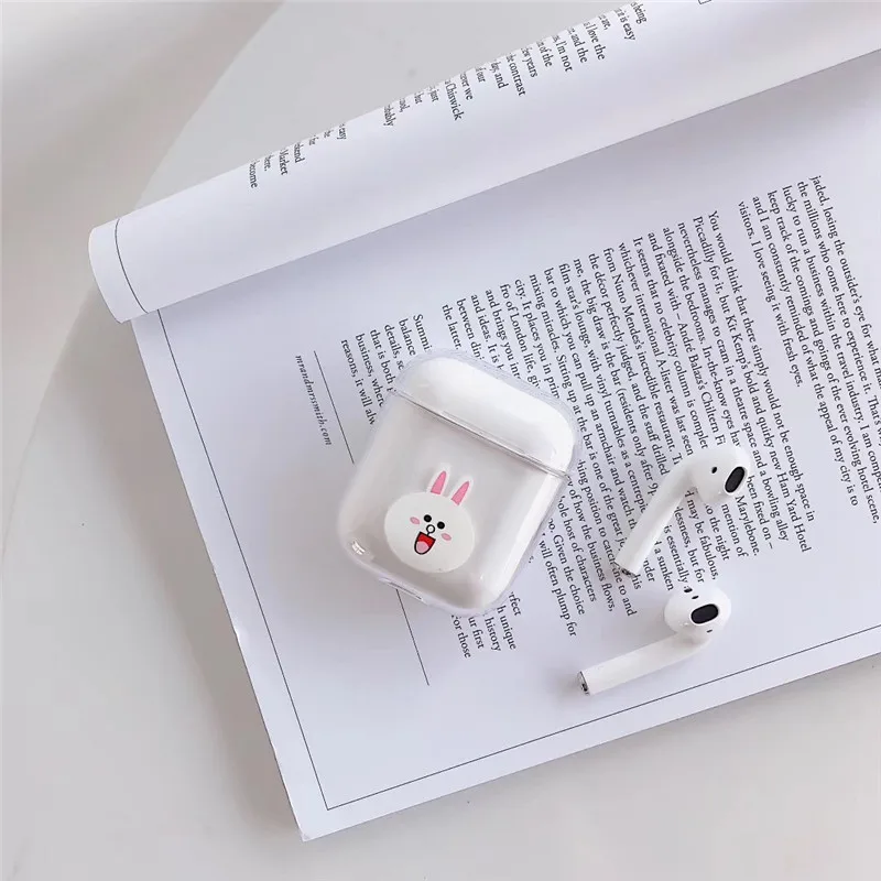 Мультфильм Bluetooth Беспроводной наушники чехол для AirPods Защитная крышка аксессуары милый Жесткий Чехол для Apple Airpods зарядки сумки - Цвет: A4