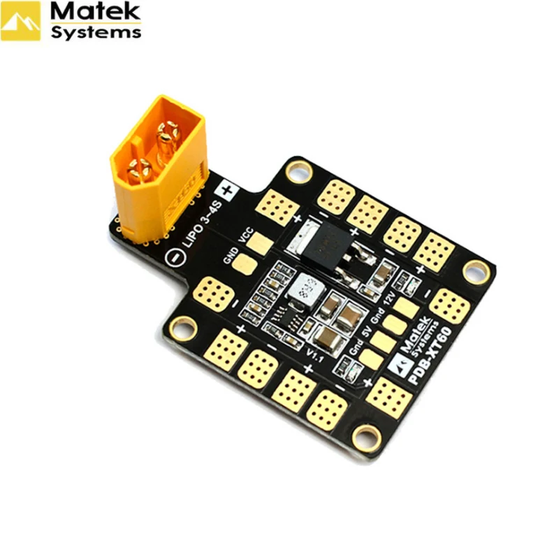 Matek системы PDB XT60 W/ BEC 5V & 12V 2oz медь для радиоуправляемого вертолета FPV