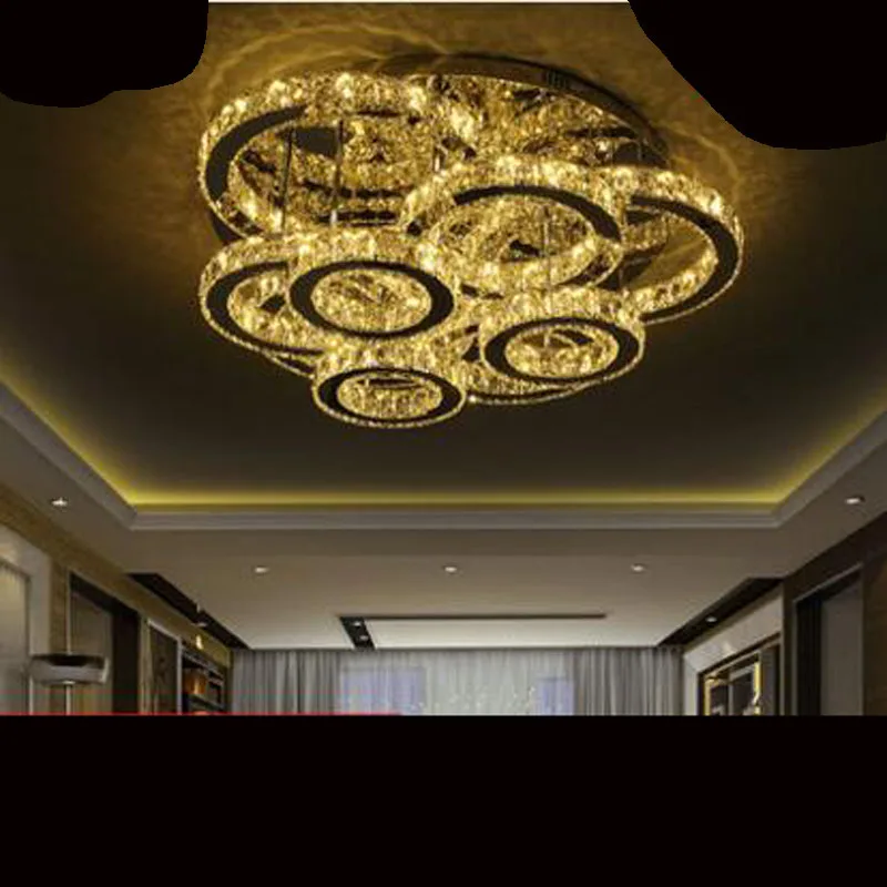 Lámpara de techo para el hogar, luz led de ambiente circular, creativa, de  cristal, simple y moderna, iluminación para restaurante y sala de  estar|ceiling lamp|light ledceiling lamp led - AliExpress