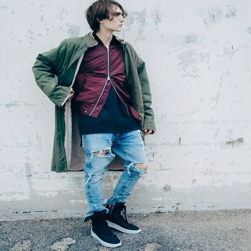 Men Casual Jeans Cotton Casual Mens Summer denim Pants Multi Pocket Cargo Pants Military Overall Outdoor 5