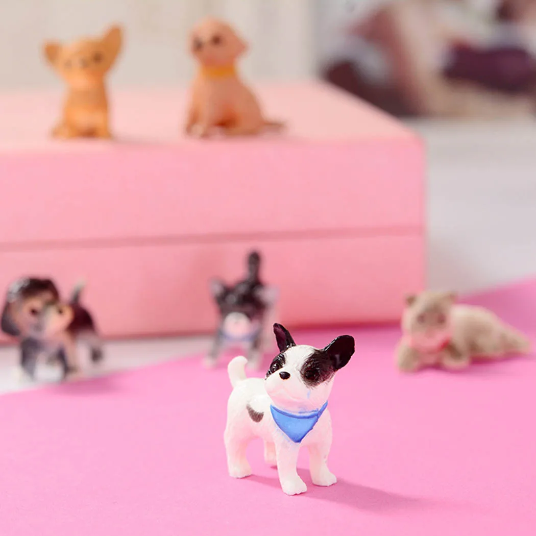 12 шт. фигурка собаки креативная Реалистичная миниатюрная фигурка щенка фигурка животного