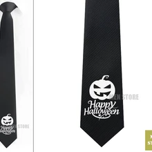 Счастливый Хэллоуин Мужской Жаккардовый тканый тонкий узкий 2," галстук 6 см Галстук Свадебная вечеринка галстук для жениха запонки LK016M