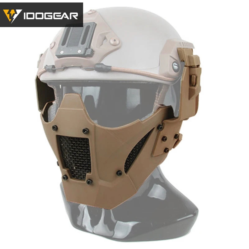 

IDOGEAR Modular JAY Fast Mask Half Face mask Fast helmet rail connecting Combat Gear Airsoft Adjustable Tactical Equipment