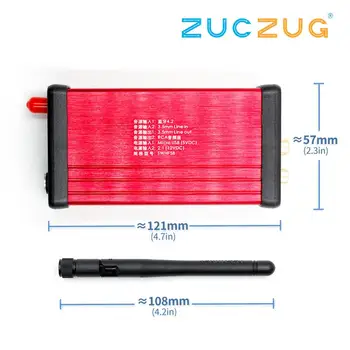 

Bluetooth 4.2 audio receiver box support AUX APTX low delay AD823 power modified HIFI pre class amplifier in case