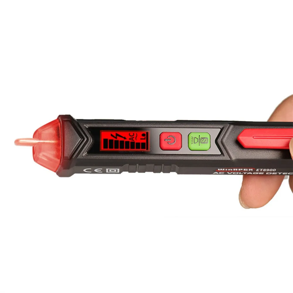 

WinAPEX Intelligent Voltage Detector Non-contact AC Voltage Tester Pen Shaped Detector with Sound and Light Alarm 12.29