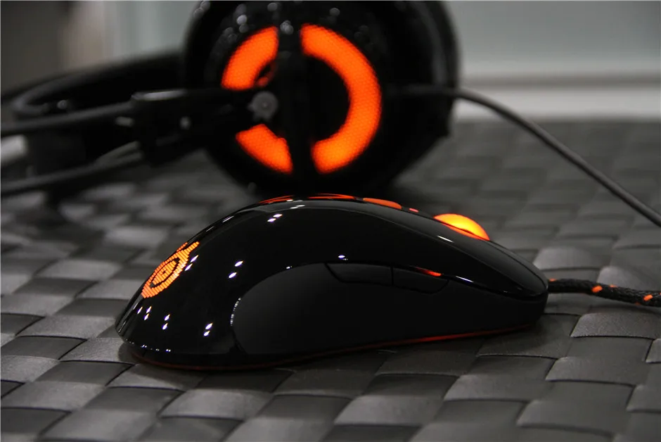 Оригинальная игровая мышь Steelseries сэнсэй Сырой Горячий оранжевый выпуск Steelseries двигатель Steelseries лазерная мышь