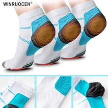 WINRUCOEN Компрессионные носки для подошвенного фасциита, стельки для ног, пятки, шпоры, арки, боли, удобные носки, венозные носки для лодыжки, Insoes