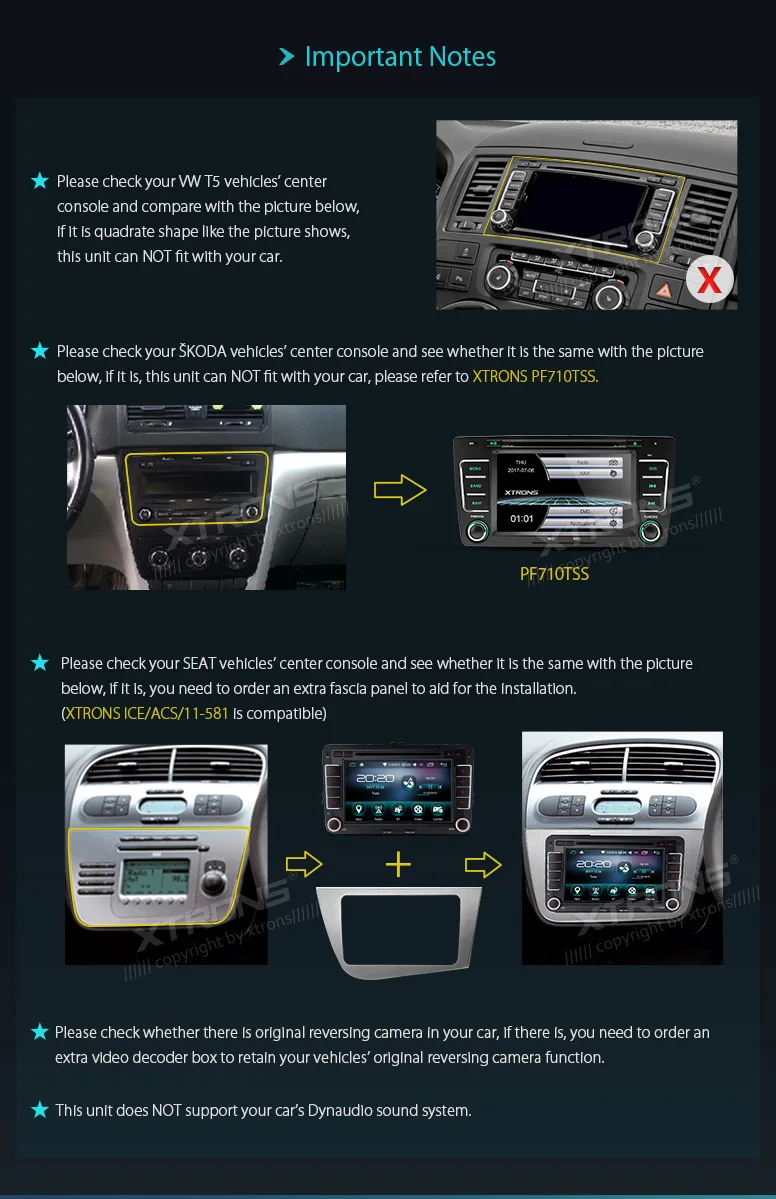 Cheap XTRONS 7" Android Head Unit Stereo Radio GPS Video Car DVD Player for Volkswagen Passat CC Eos Estate Sedan for Skoda for Seat 5