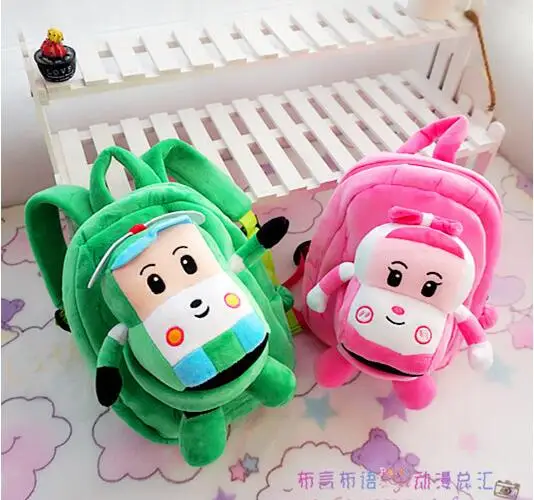 

1PC 25cm anime robot car plush doll backpacks students small outdoor shoulder bag Satchel girl toy gift of baby