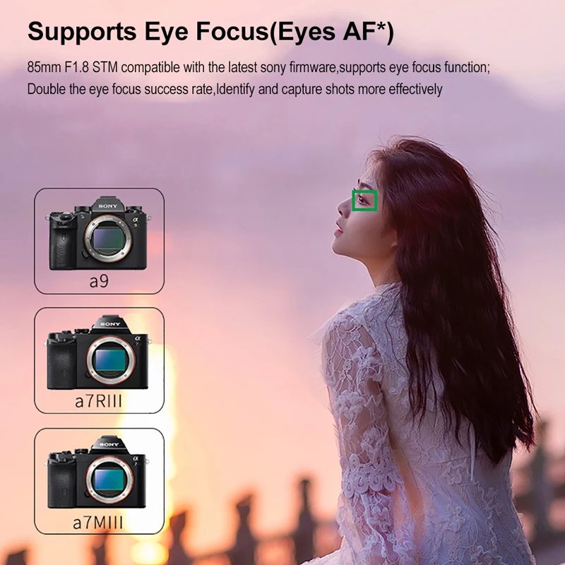 VILTROX PFU RBMH 85 мм F1.8 STM объектив для sony E крепление для sony ...