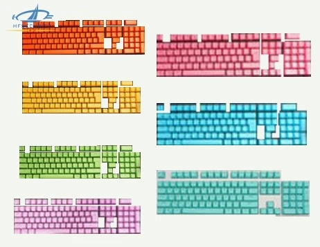 [Hfsecure] механическая клавиатура 104 PBT Keycaps розовый оранжевый синий зеленый цвет