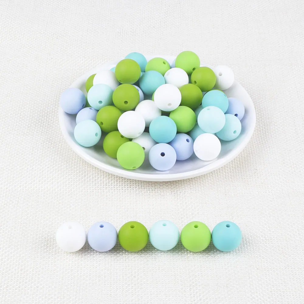 BOBO.BOX 30pcs Silicone Beads 9mm Food Grade Baby Teethers Beads Silicone BPA Free For Necklaces Pacifier Holder Clip Chain DIY - Цвет: B
