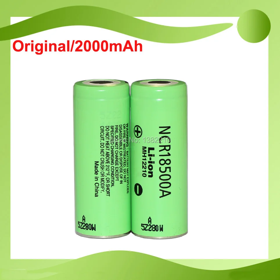 2 шт./лот, новая версия, 3,6 V 18500 NCR18500A 2040 mAh, перезаряжаемая батарея для Panasonic