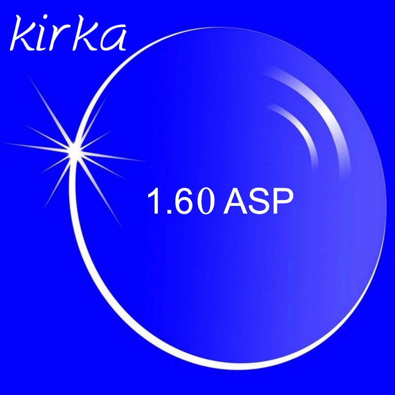Kirka 1.60 Index Prescription Lenses Resin Aspheric Glasses Lenses for Myopia/Hyperopia/Presbyopia Eyeglasses Lens