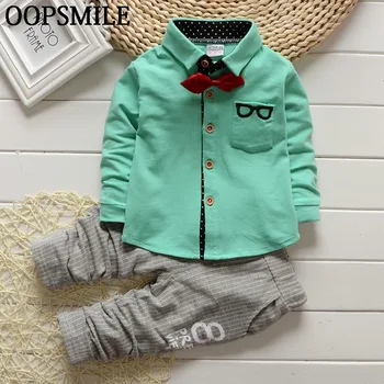 

2017 baby boy clothes Kids Suit Boy Shirt + Pants bebek Outfits baby clothing set Children Clothing Set bebes