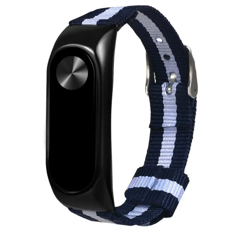 

2018 New Fashion Navy Nylon Sport Wristband Replacement Watch Strap For Xiaomi Mi Band 2