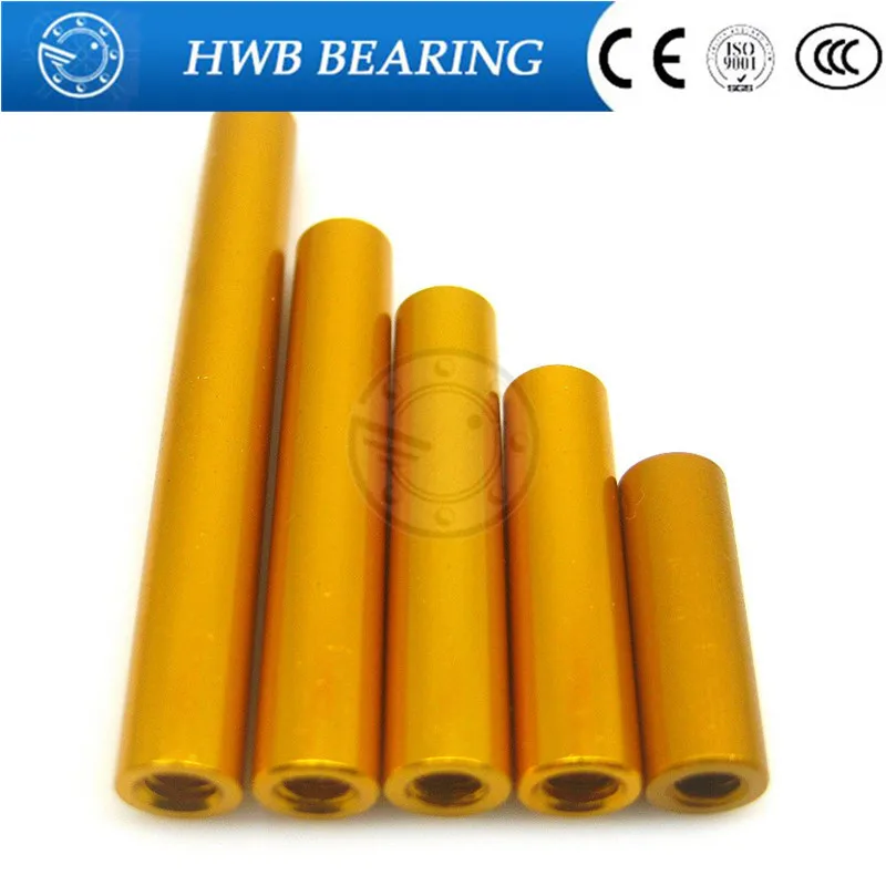 10PCS M3 x 22mm 25mm 30mm 35mm 37mm 40mm od=5mm yellow Aluminum alloy Standoff/Spacer Stud Fastener aluminum column | Обустройство