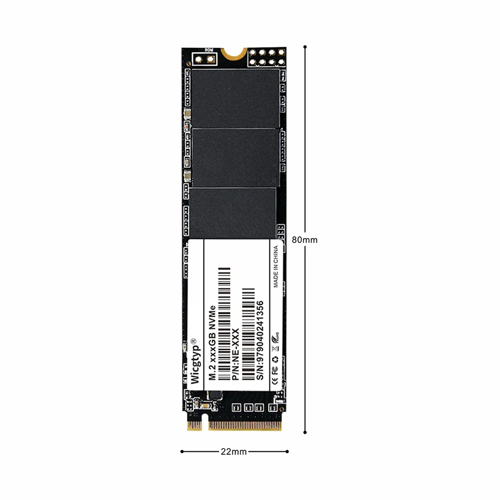 Твердотельный накопитель Wicgtyp M.2 PCIE NVME 22*80 SSD 256 ГБ для ноутбука настольного