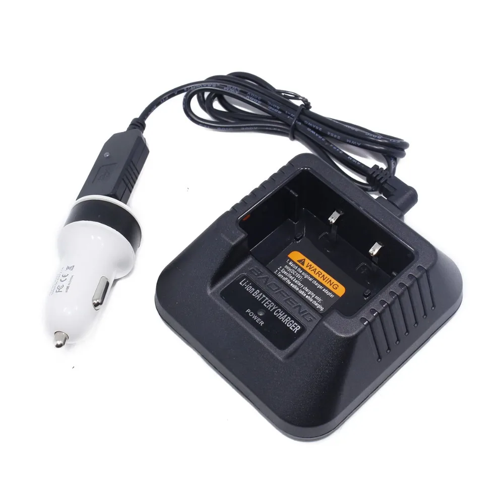 BaoFeng USB кабель зарядное устройство с индикатором + автомобильный прикуриватель