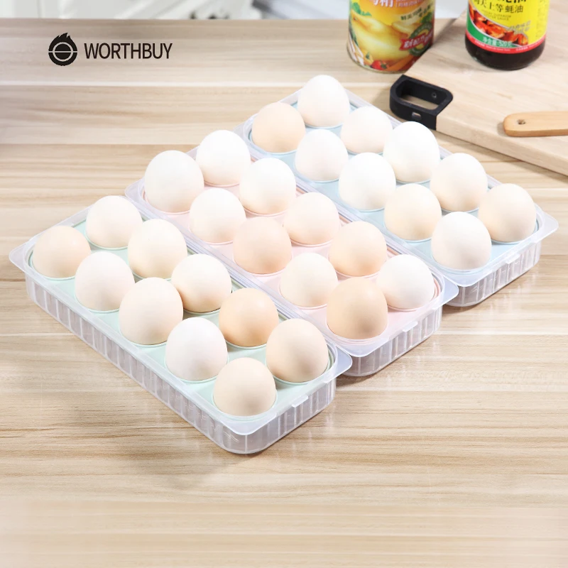 WORTHBUY 10/15 сетка контейнер для хранения яиц BPA БЕСПЛАТНО пластиковый ящик с