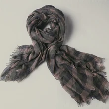 Английский стиль зимний хлопковый клетчатый шарф с кисточками универсальный мужской теплый модный дизайн женский и мужской шарф с кисточками W249