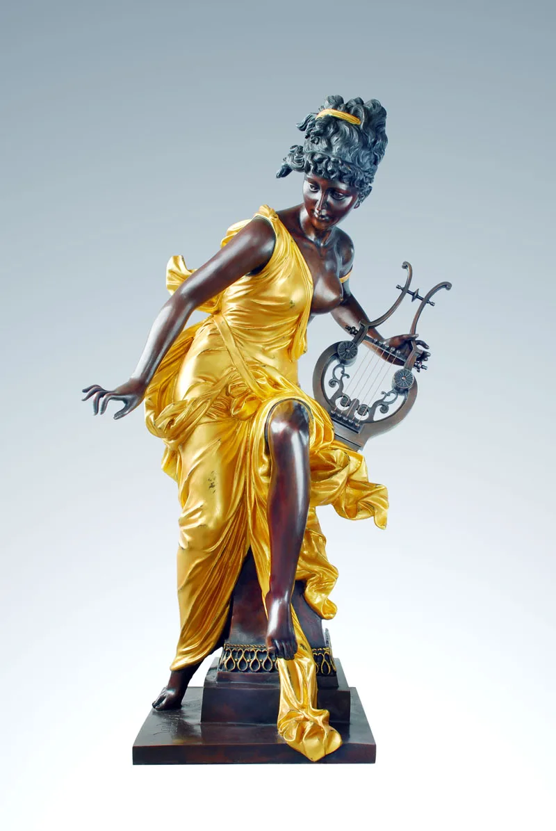 

Western Classical Bronze woman sculpture pretty girl statues home decoration Arts collection