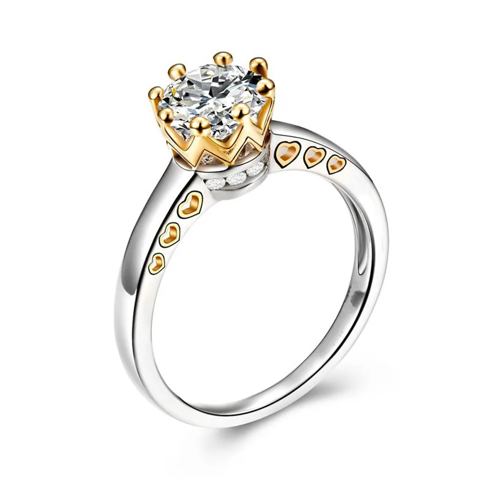 

2019 Korean Style Retro Crystal Crown Shaped Queen Temperament Rings For Womens Party Wedding Rings Jewelry Gift Free Shipping