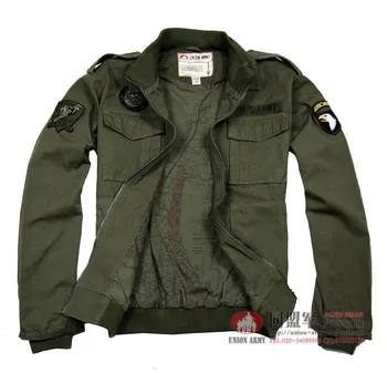 

Fashion Double-layer design Men's Military Pilot Jacket Winter Casual Solid Cotton Jackets Coat Cargo Jacket Military Style