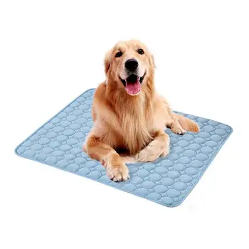 

Summer Pet Cooling Mat Ice Silk Moisture-proof Dog Mat Cooler Cool Mattress Cushion Puppy Cat Kitten Sleeping Mat Keep Cool Bed