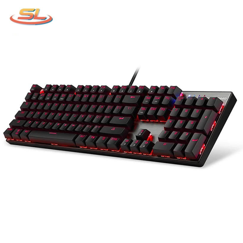  CK104 Gaming Wired Mechanical Keyboard 104 Keys Real RGB Blue Switch LED Backlit Anti-Ghosting mag  - 32961481263
