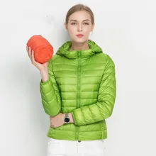 Autumn And Winter The New Light and thin Short section Hooded Lightweight Slim Down font b