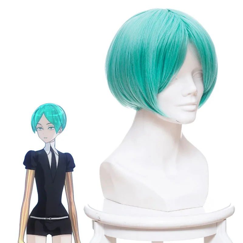 Coshome Anime Land Of The Lustrous Phosphophyllite Wig Houseki No Kuni Cosplay Wigs Red Green Black Hair (23)